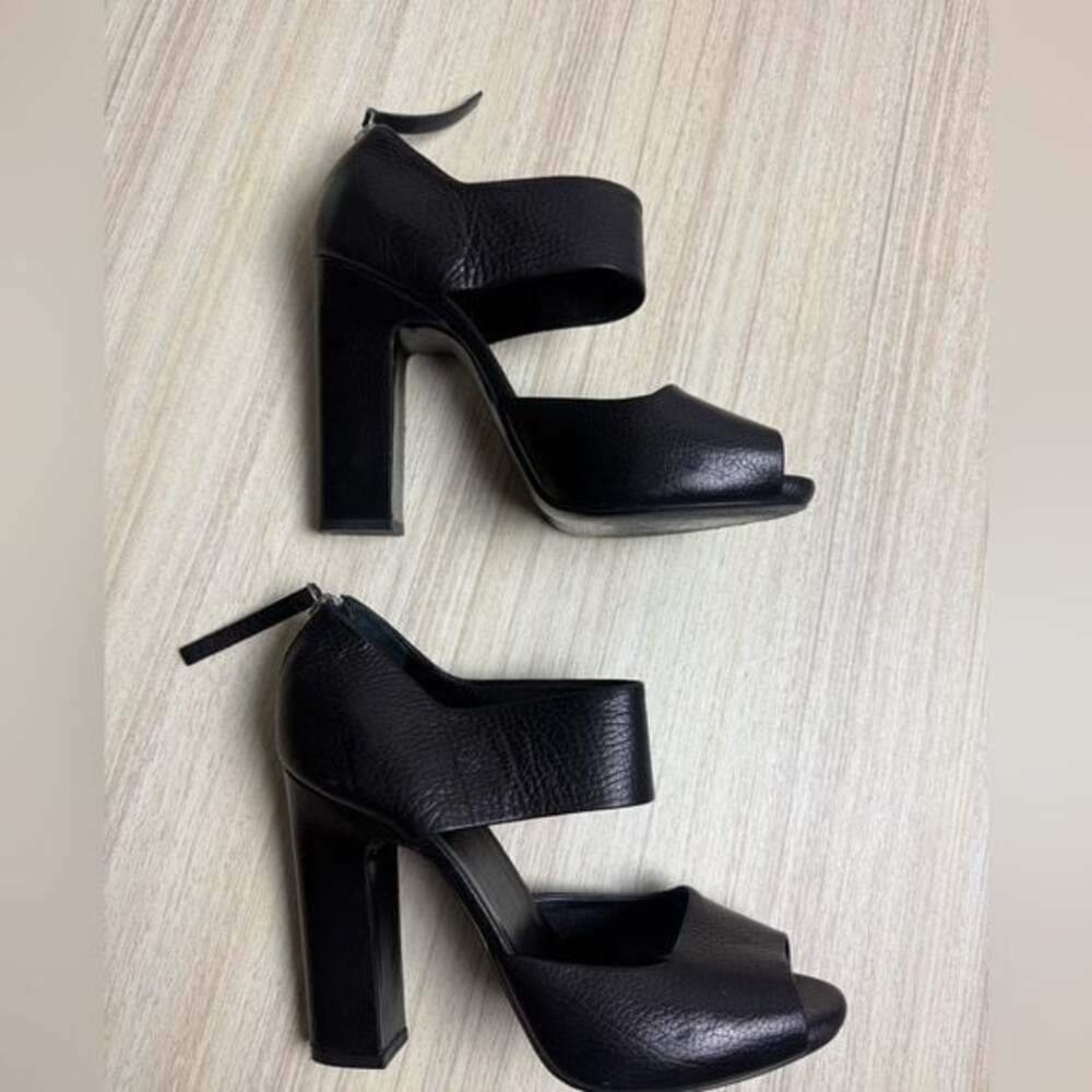*Rare* Pierre Hardy - 5” Black Leather Block Heels - Sz 40 - Picture 2 of 8